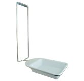 Auffangschale klein inkl. Schalenhalter, silber / weiß 