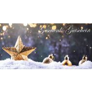 Weihnachts-Klappgutschein "goldener Stern", 25 Stk