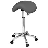 Rollhocker, Sattelsitz-Hocker Pony de luxe, grau