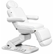 Kosmetikliege elektr. 4-motorig, Comfort Pro  weiß mit Softpolster und Fußtasten 