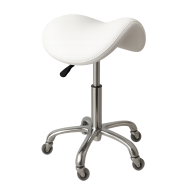 Rollhocker, Sattelsitz-Hocker Megaroll, praxisweiß