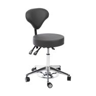 Rondo Pro Plus Rollhocker mit Lehne, grau