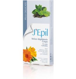 Enthaarungsstreifen Körper GRÜNER TEE / CALENDULA 20  Stk.