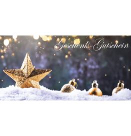 Weihnachts-Klappgutschein "goldener Stern", 25 Stk