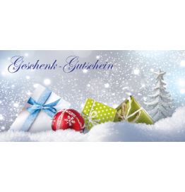 Weihnachts-Klappgutschein "bunte Päckchen", 25 Stk