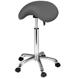Rollhocker, Sattelsitz-Hocker Pony de luxe, grau