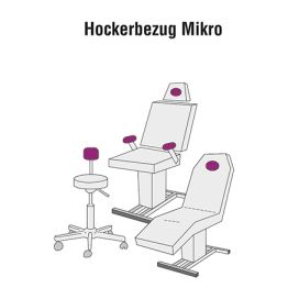 Hockerbezug Micro VELOUR, 8 verschiedene Farben