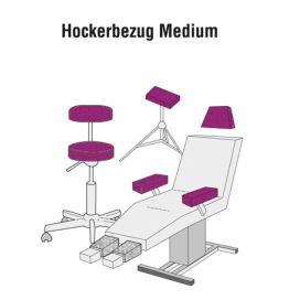 Hockerbezug Medium VELOUR, 8 verschiedene Farben
