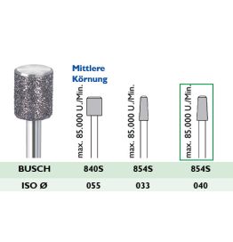 854 S 040 Diamantschleifer, Side Grip mittlere Körnung