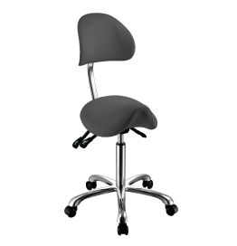 Rollhocker, Sattel-Hocker Jenny, grau