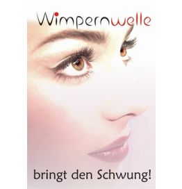 Wimpernlifting bringt den Schwung Poster A2 Wimpernwelle