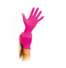 Handschuhe Nitril MAGENTA puderfrei 100 Stk.
