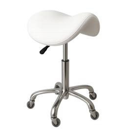 Rollhocker, Sattelsitz-Hocker Megaroll, praxisweiß