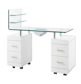 PEZZI Maniküretisch mit Glasplatte